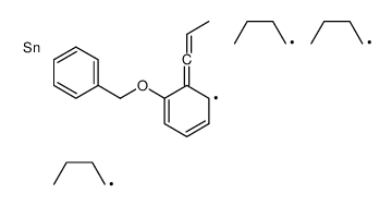 tributyl-[1-(2-phenylmethoxyphenyl)prop-1-enyl]stannane Structure