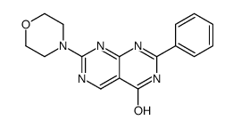 2-morpholin-4-yl-7-phenyl-8H-pyrimido[4,5-d]pyrimidin-5-one结构式