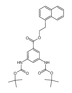 2-(naphthalen-1-yl)ethyl 3,5-di-(tert-butyloxycarbonylamino)benzoate结构式