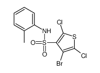 4-bromo-2,5-dichloro-N-(2-methylphenyl)thiophene-3-sulfonamide结构式