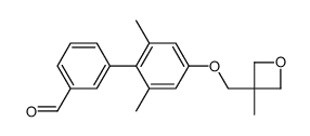 2',6'-dimethyl-4'-[(3-methyloxetan-3-yl)methoxy]biphenyl-3-carbaldehyde结构式