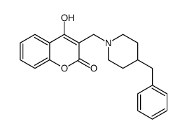 3-[(4-benzylpiperidin-1-yl)methyl]-4-hydroxychromen-2-one Structure