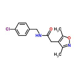 N-(4-Chlorobenzyl)-2-(3,5-dimethyl-1,2-oxazol-4-yl)acetamide结构式