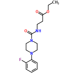 Ethyl N-{[4-(2-fluorophenyl)-1-piperazinyl]carbonyl}-β-alaninate Structure