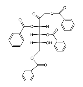 O1,O3,O4,O6-Tetrabenzoyl-D-fructose Structure