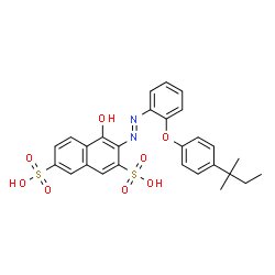 4-hydroxy-3-[[2-[4-(tert-pentyl)phenoxy]phenyl]azo]naphthalene-2,7-disulphonic acid Structure
