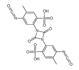 2,2'-(2,4-dioxo-1,3-diazetidine-1,3-diyl)bis[4-isocyanato-5-methylbenzenesulphonic] acid Structure
