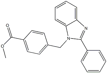 4-(2-phenyl-benzoimidazol-1-ylmethyl)-benzoic acid methyl ester Structure