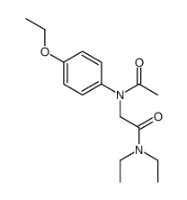 2-(N-acetyl-4-ethoxyanilino)-N,N-diethylacetamide结构式