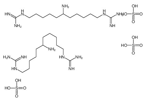 2-[6-amino-11-(diaminomethylideneamino)undecyl]guanidine,sulfuric acid Structure