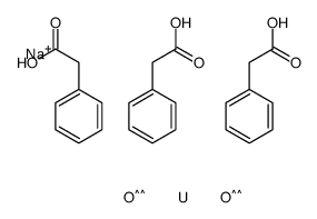 sodium tris(benzeneacetato-O)dioxouranate(1-)结构式