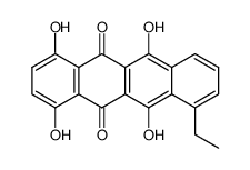 1,4,6,11-Tetrahydroxy-7-aethyl-tetracenchinon-(5.12)结构式