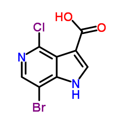 7-BROMO-4-CHLORO-5-AZAINDOLE-3-CARBOXYLIC ACID结构式