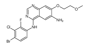 N4-(4-bromo-3-chloro-2-fluorophenyl)-7-(2-methoxyethoxy)-quinazoline-4,6-diamine结构式