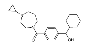 [4-(cyclohexyl-hydroxy-methyl)-phenyl]-(4-cyclopropyl-[1,4]diazepan-1-yl)-methanone Structure