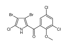 3,4-dibromo-5,3',5'-dichloro-2-(2'-methoxybenzoyl)pyrrole结构式