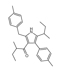 1-[5-sec-butyl-2-(p-tolyl)methyl-4-(p-tolyl)-1H-pyrrol-3-yl]-2-methylbutan-1-one Structure
