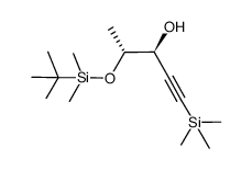 (3S,4R)-4-(tert-Butyl-dimethyl-silanyloxy)-1-trimethylsilanyl-pent-1-yn-3-ol Structure