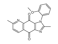 3-(2-methoxy-phenyl)-2,6-dimethyl-3H-imidazo[4,5-g]quinoline-4,9-dione结构式