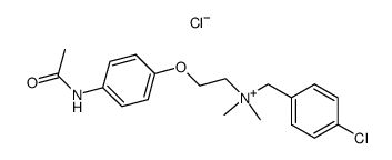 [2-(4-Acetylamino-phenoxy)-ethyl]-(4-chloro-benzyl)-dimethyl-ammonium; chloride Structure