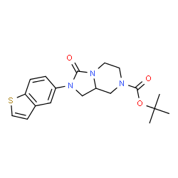 Imidazo[1,5-a]pyrazine-7(1H)-carboxylic acid, 2-benzo[b]thien-5-ylhexahydro-3-oxo-, 1,1-dimethylethyl ester Structure
