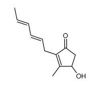 (+-)-2-hexa-2t,4t-dienyl-4-hydroxy-3-methyl-cyclopent-2-enone Structure