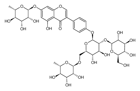 genistein 7-O-α-L-rhamnopyranoside-4'-O-(6'''-O-α--L-rhamnopyranosyl)-β-sophroside Structure