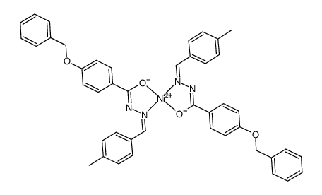 bis[N-4-methylbenzylidene(4-benzyloxy)benzoylhydrazinato]nickel(II) Structure