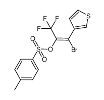 (Z)-1-bromo-3,3,3-trifluoro-1-(3-thienyl)-2-tosyloxypropene结构式