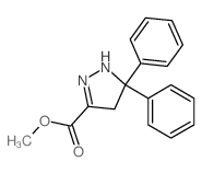 1H-Pyrazole-3-carboxylicacid, 4,5-dihydro-5,5-diphenyl-, methyl ester Structure
