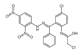 2-chloro-N-[4-chloro-2-[(Z)-N-(2,4-dinitroanilino)-C-phenylcarbonimidoyl]phenyl]acetamide结构式