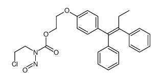 N-(2-chloroethyl)-N-nitroso-2-(4-(1,2-diphenylbutenyl)phenoxy)ethyl carbamate结构式
