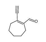 1-Cycloheptene-1-carboxaldehyde, 2-ethynyl- (9CI) Structure