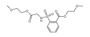 Bis(2-methoxyethyl) 2-(N-carboxymethylsulfamoyl)benzoate结构式