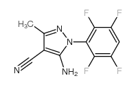 5-Amino-3-methyl-1-(2,3,5,6-tetrafluorophenyl)-1H-pyrazole-4-carbonitrile structure