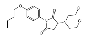 3-(N,N-bis(2-chloroethyl)amino)-1-(4'-n-butoxyphenyl)pyrollidine-2,5-dione结构式
