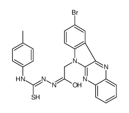 1-[[2-(9-bromoindolo[3,2-b]quinoxalin-6-yl)acetyl]amino]-3-(4-methylphenyl)thiourea Structure