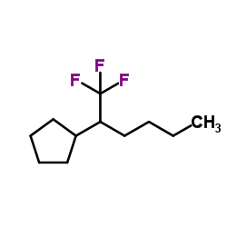 (1,1,1-Trifluoro-2-hexanyl)cyclopentane Structure