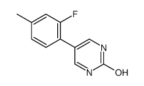 5-(2-fluoro-4-methylphenyl)-1H-pyrimidin-2-one结构式