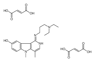 (E)-but-2-enedioic acid,1-[3-(diethylamino)propylamino]-4,5-dimethylpyrido[4,3-b]indol-8-ol Structure