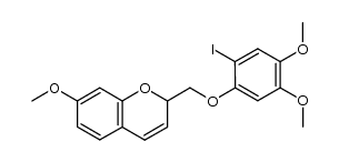 2-(2'-iodo-4',5'-dimethoxyphenoxymethyl)-7-methoxy-2H-chromene结构式