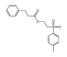 2-(4-methylphenyl)sulfonylethyl 3-phenylpropanoate结构式