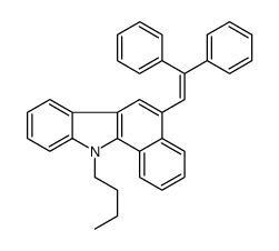 11-butyl-5-(2,2-diphenylethenyl)benzo[a]carbazole结构式