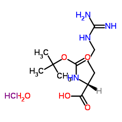 Boc-D-Arg-OH H2O HCl structure