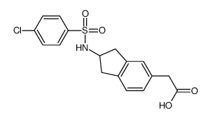 2-[2-[(4-chlorophenyl)sulfonylamino]-2,3-dihydro-1H-inden-5-yl]acetic acid Structure