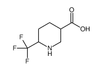 6-(三氟甲基)哌啶-3-羧酸结构式