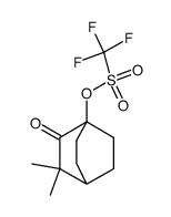 Trifluoro-methanesulfonic acid 3,3-dimethyl-2-oxo-bicyclo[2.2.2]oct-1-yl ester结构式