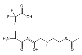 S-[2-[[2-[[(2S)-2-aminopropanoyl]amino]-2-oxoethyl]amino]ethyl] ethanethioate,2,2,2-trifluoroacetic acid Structure
