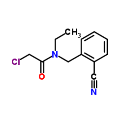 2-Chloro-N-(2-cyanobenzyl)-N-ethylacetamide结构式