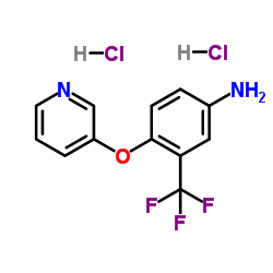 4-(3-Pyridinyloxy)-3-(trifluoromethyl)aniline dihydrochloride结构式